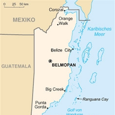Karte von Belize