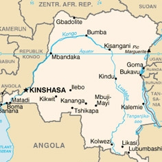 Karte von Kongo DR