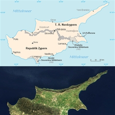 Karte von Zypern
